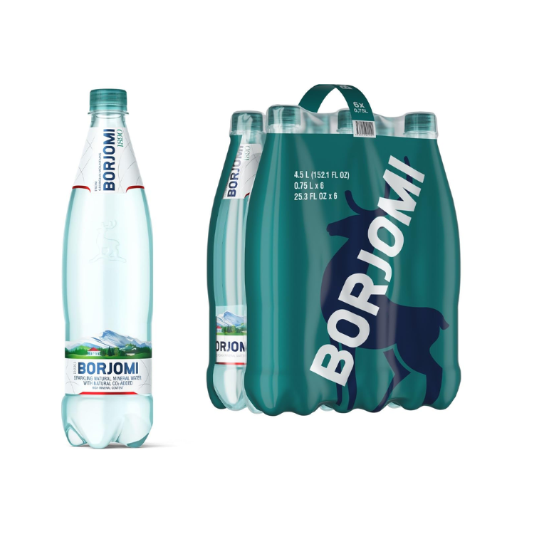 Borjomi - Sparkling Mineral Water Plastic Bottle 6x1L