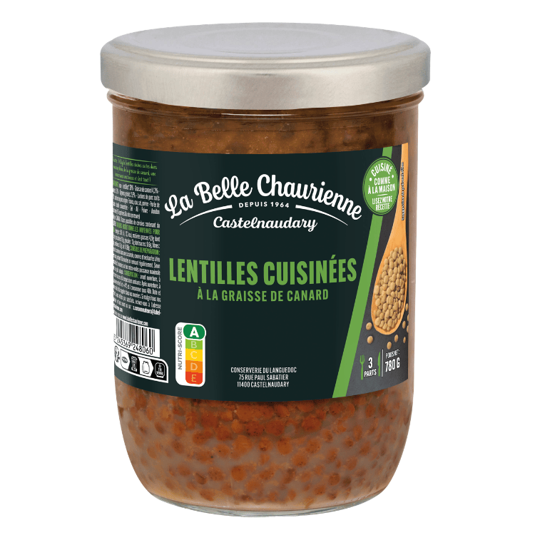 La Belle Chaurienne Goose fat cooked Lentils 780g