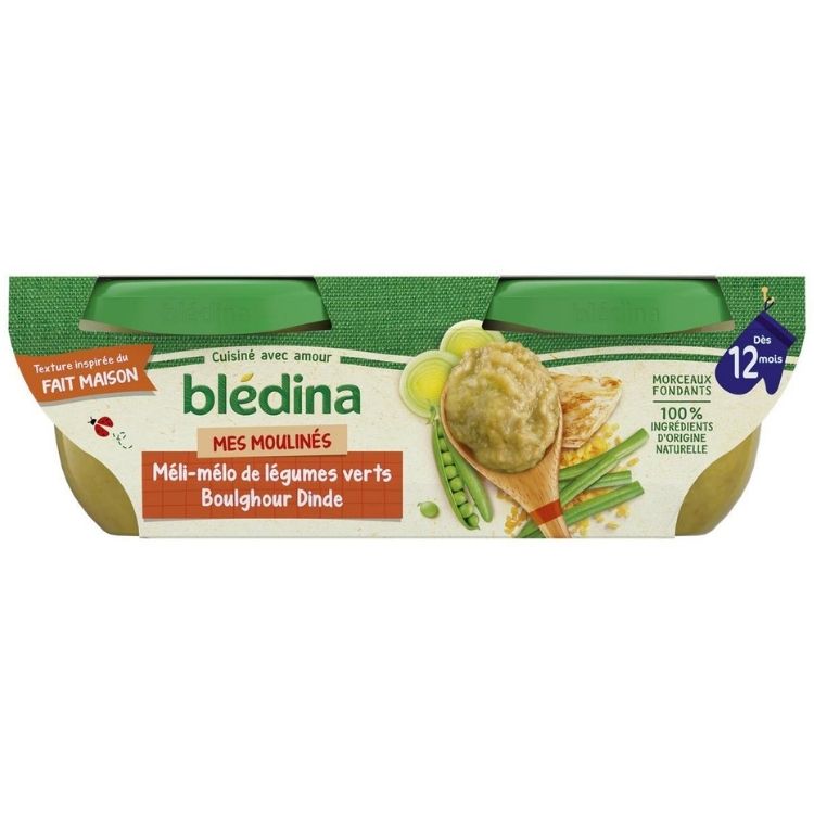 Bledina Idees de Maman 12 Months Bulghour Vegetables Turkey 2x200g