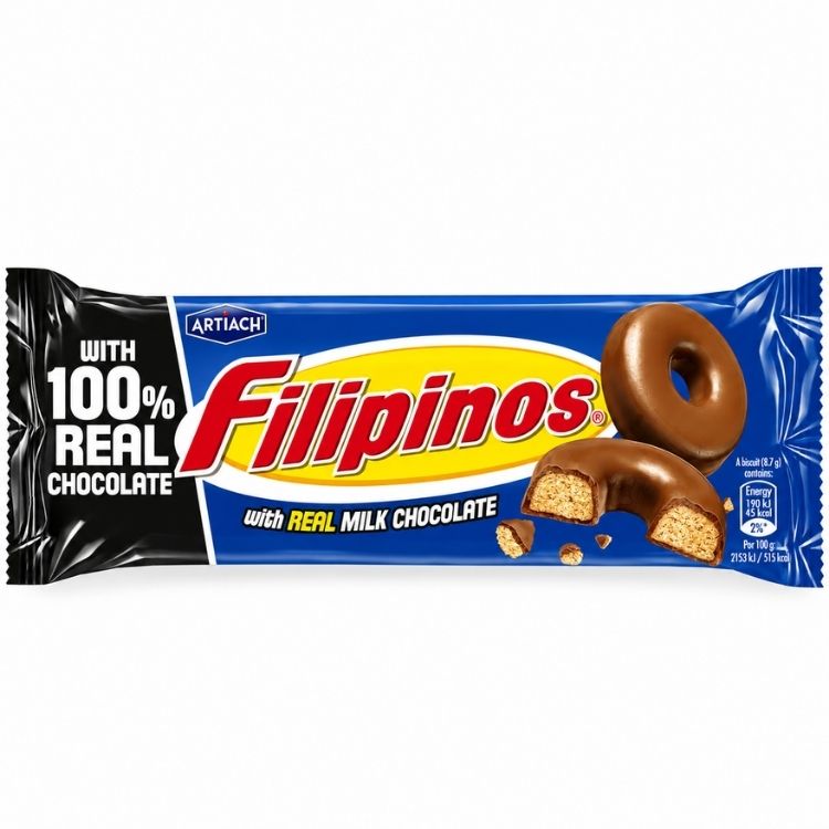 Filipinos Milk Chocolate Coated Ring Biscuits 120g