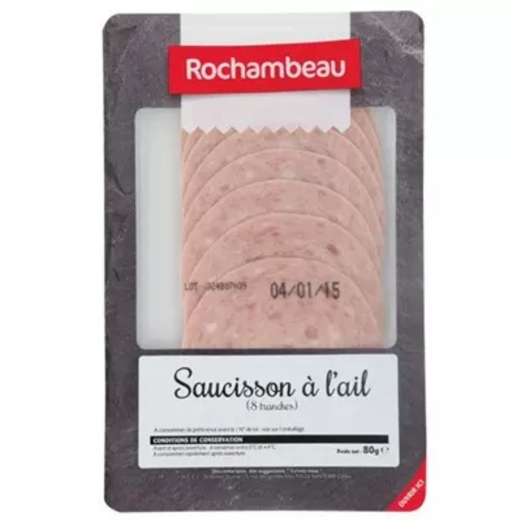 Rochambeau Garlic Sausage x8 Slices 80g