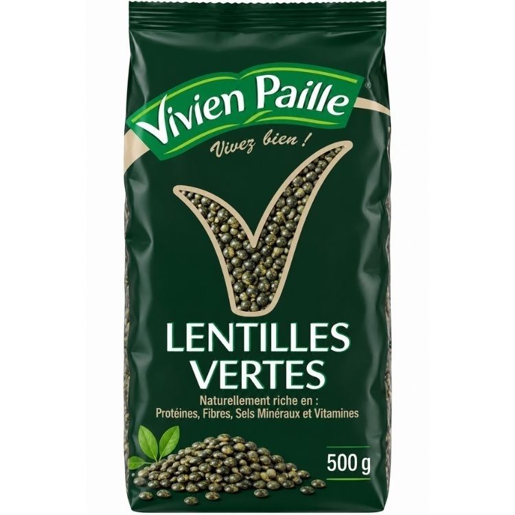 Vivien Paille Green Lentils 500g