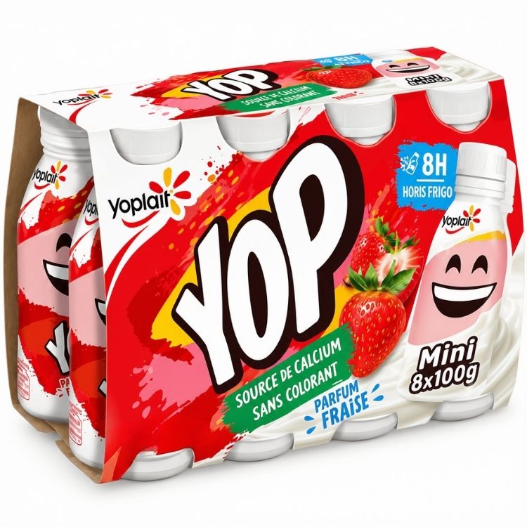 Yoplait Yop Mini Strawberry Yogurt Drink 8x100g