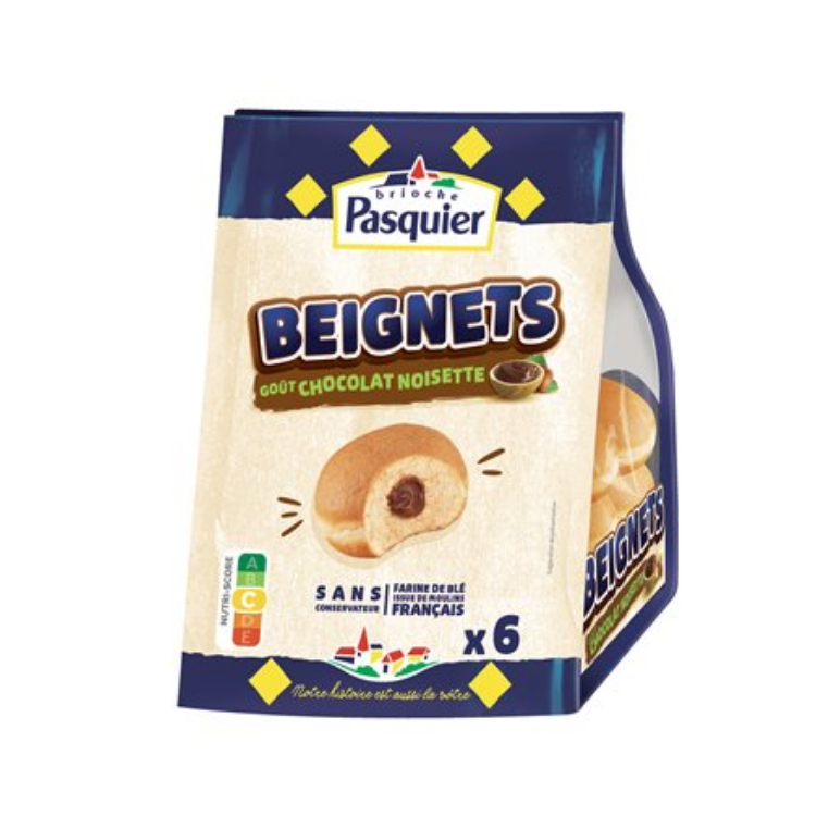 Pasquier chocolate and hazelnut beignets x6 270g