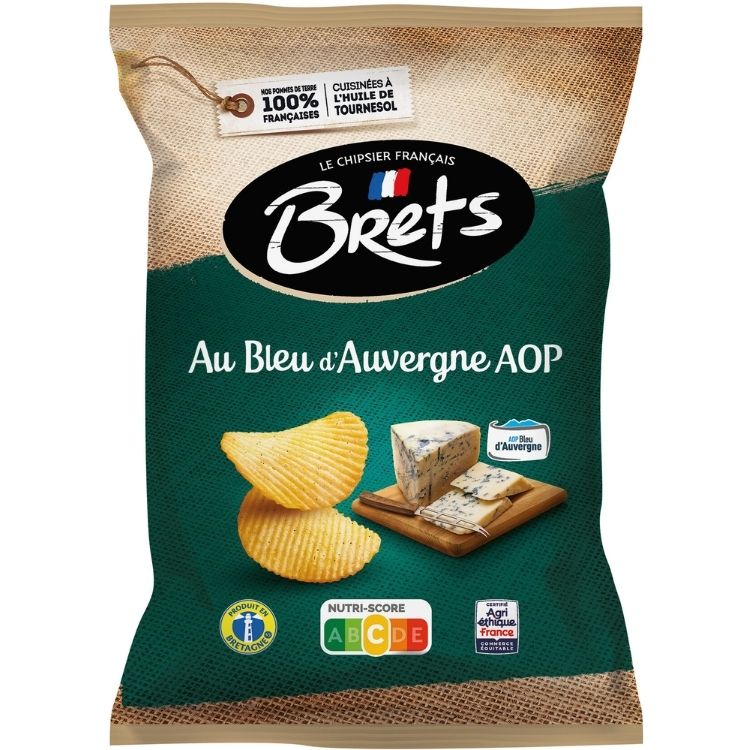 Brets Crisp Blue Cheese (Bleu d'Auvergne) 125g