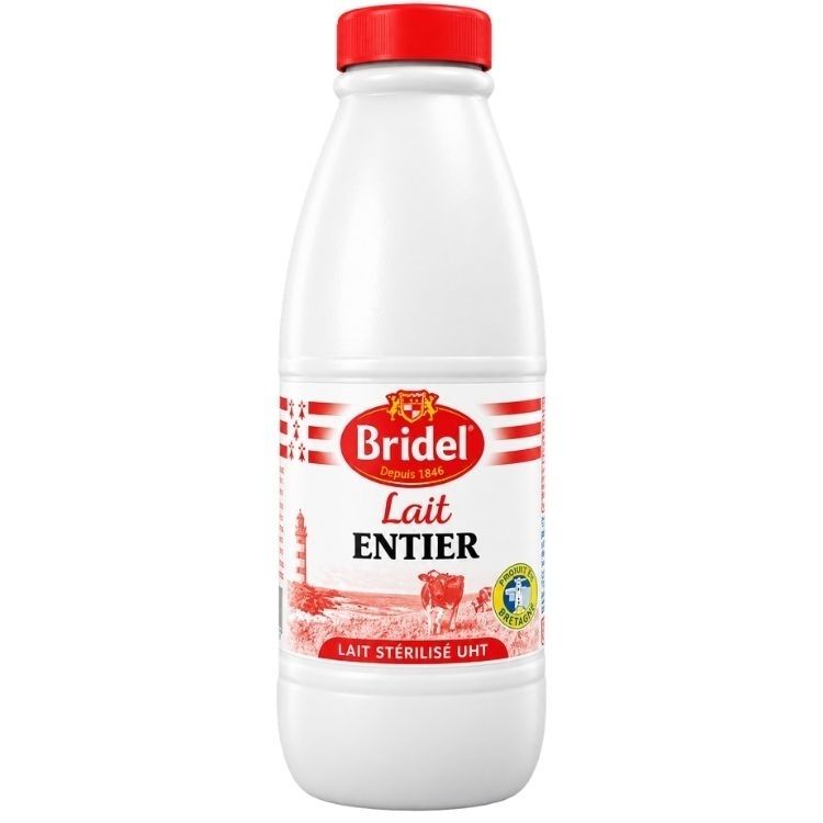 Bridel UHT Whole Milk 3.6% Fat 6x1L
