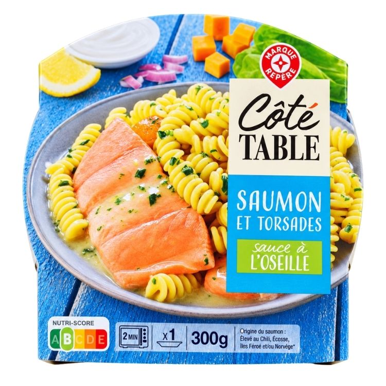 Cote Table Salmon with Sorrel Sauce and Tagliatelle Pasta 300g