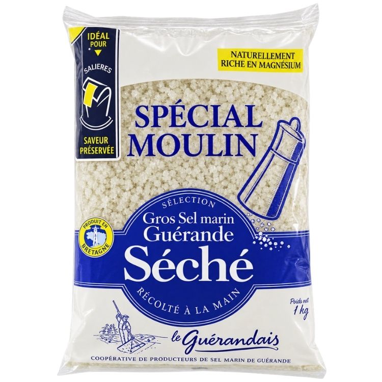 Guerande Dried Sea Salt for Cooking and Grinders 500g