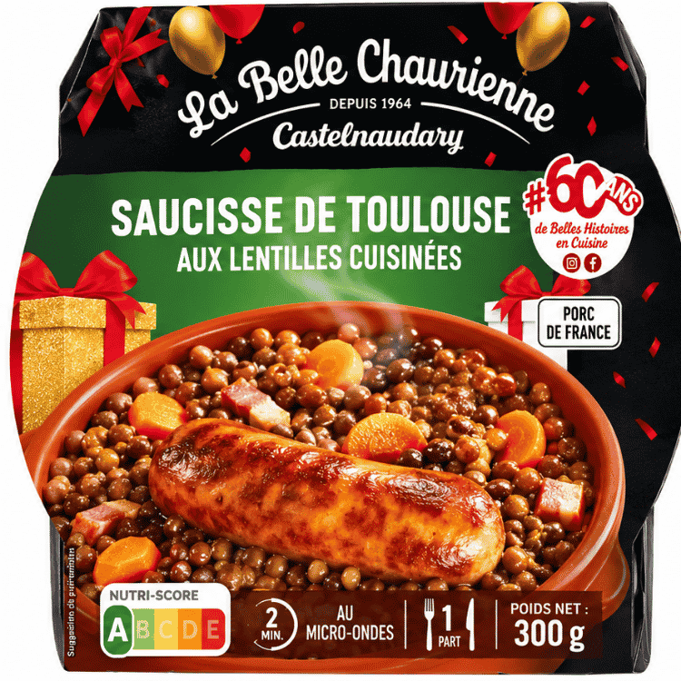 La Belle Chaurienne Toulouse Sausage with lentils 300g