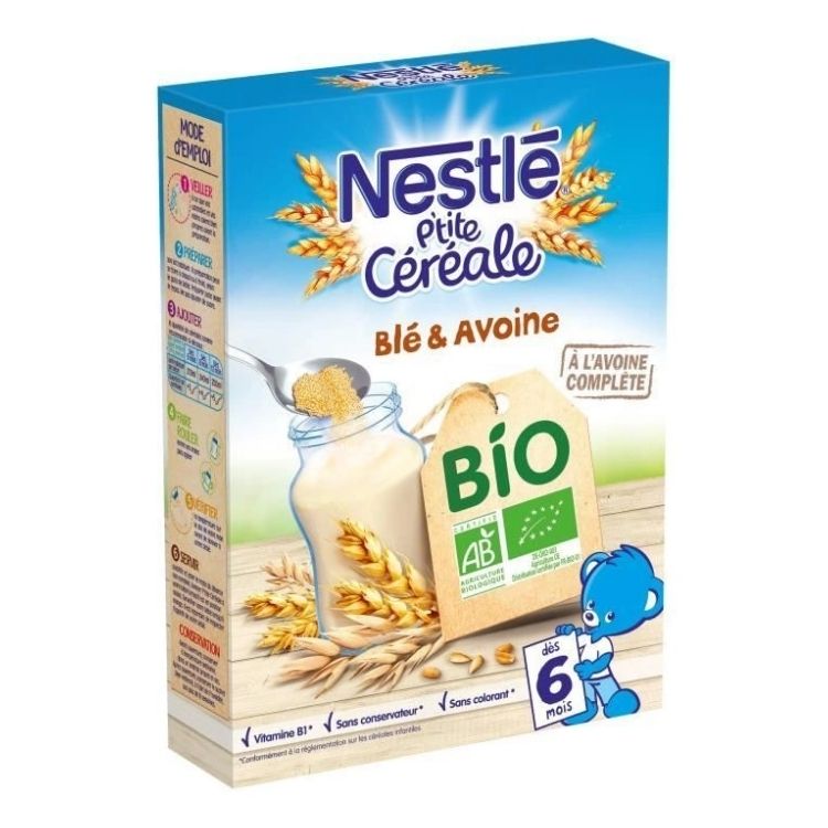 Nestle P’tite Cereales Organic Wheat and Oat Baby Cereal from 6 Months 240g
