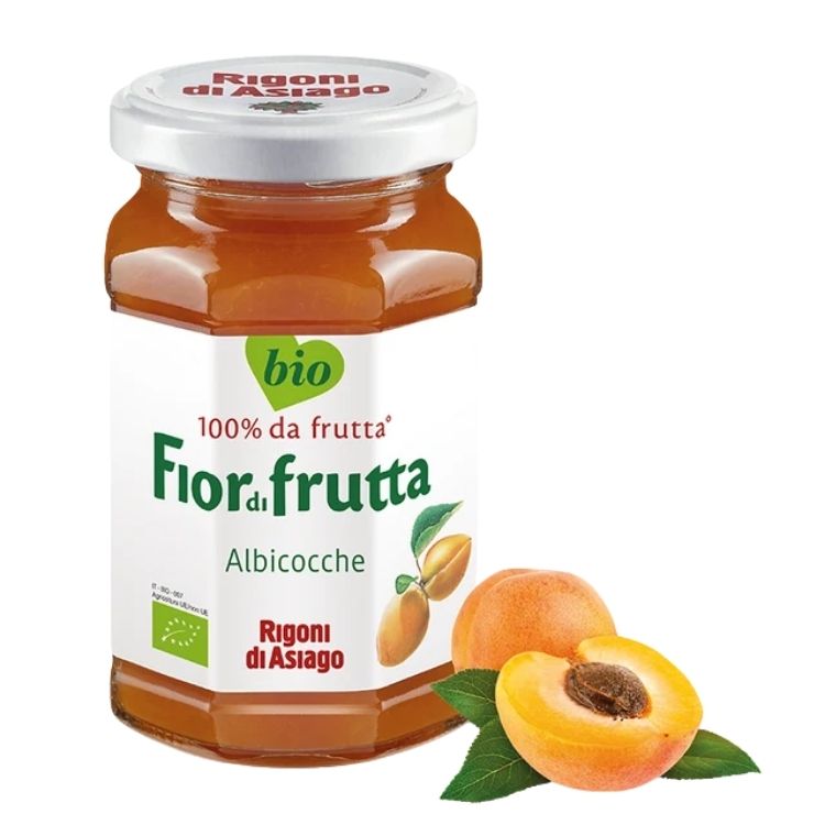 Rigoni di Asiago Fiordifrutta Organic Apricot Jam Gluten Free 250g