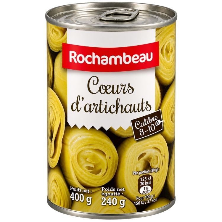 Rochambeau Artichoke Hearts 8 to 10 Pieces 400g