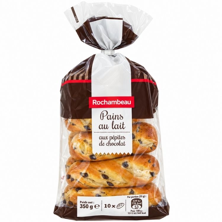 Rochambeau Chocolate Chip Pains au Lait 10 Pack 350g