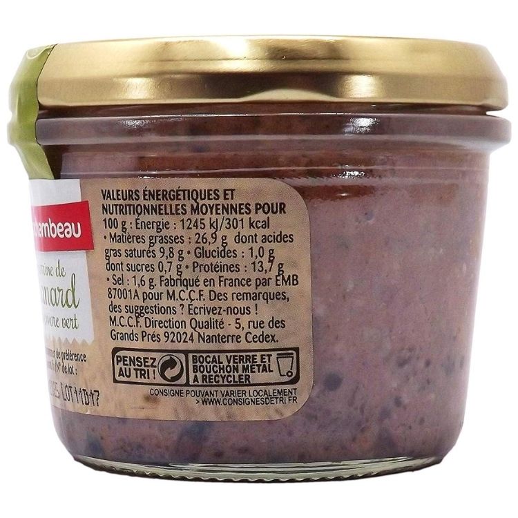 Rochambeau Duck Terrine with Green Pepper 180g