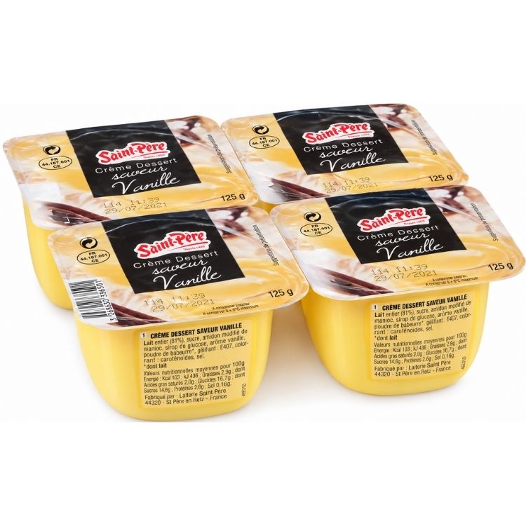 Saint Pere Vanilla Dessert Cream 4x125g