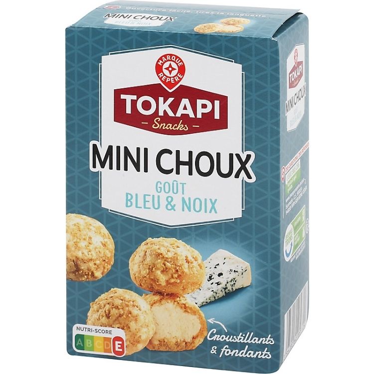 Tokapi Mini Choux Blue Cheese and Nuts Crackers 60g