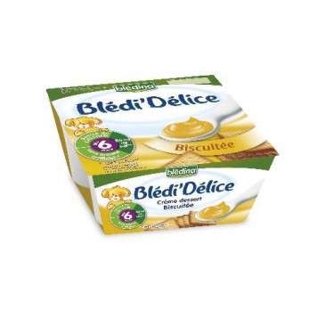 Bledina Bledi'Delice Biscuit cream dessert 4x100g from 6 months