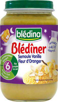 Bledina Blediner Vanilla Semolina with Orange blossom from 6 months 200g