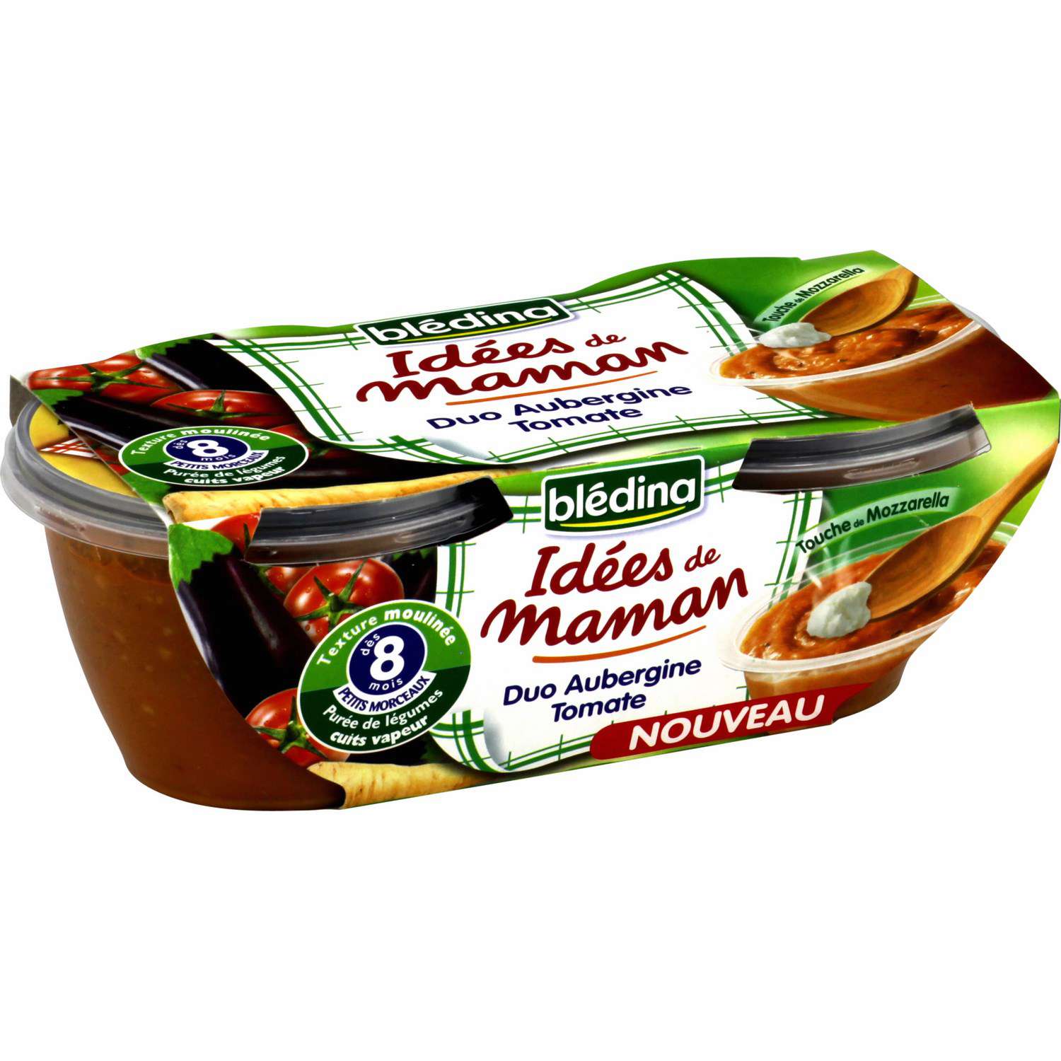 Bledina Idees de Maman Aubergines duo & Tomatoes 2x200g from 8 months
