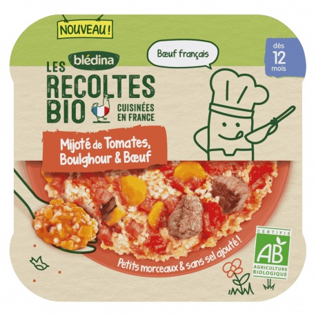 Bledina Repas Bebe Des 12 Mois Mijote De Tomates Boulghour Bœuf Bio Europafoodxb Acheter Des Aliments En Ligne Depuis L Europe Meilleur Prix