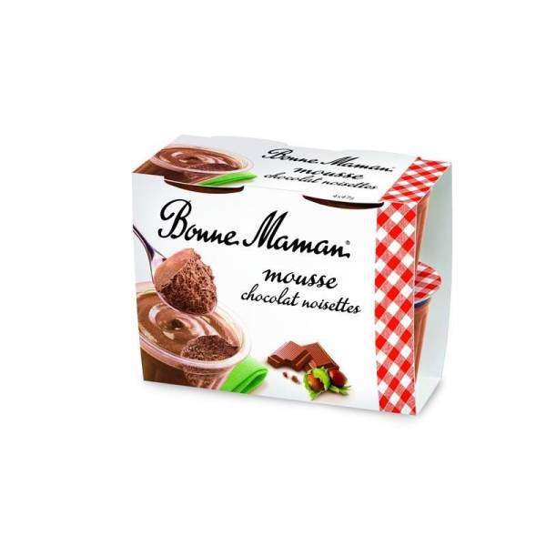 Bonne Maman Hazelnut & Chocolate mousse 4x125g