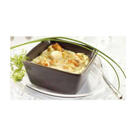 Casserole dish: creamy scallops and crayfish recipe 6x120g 720g