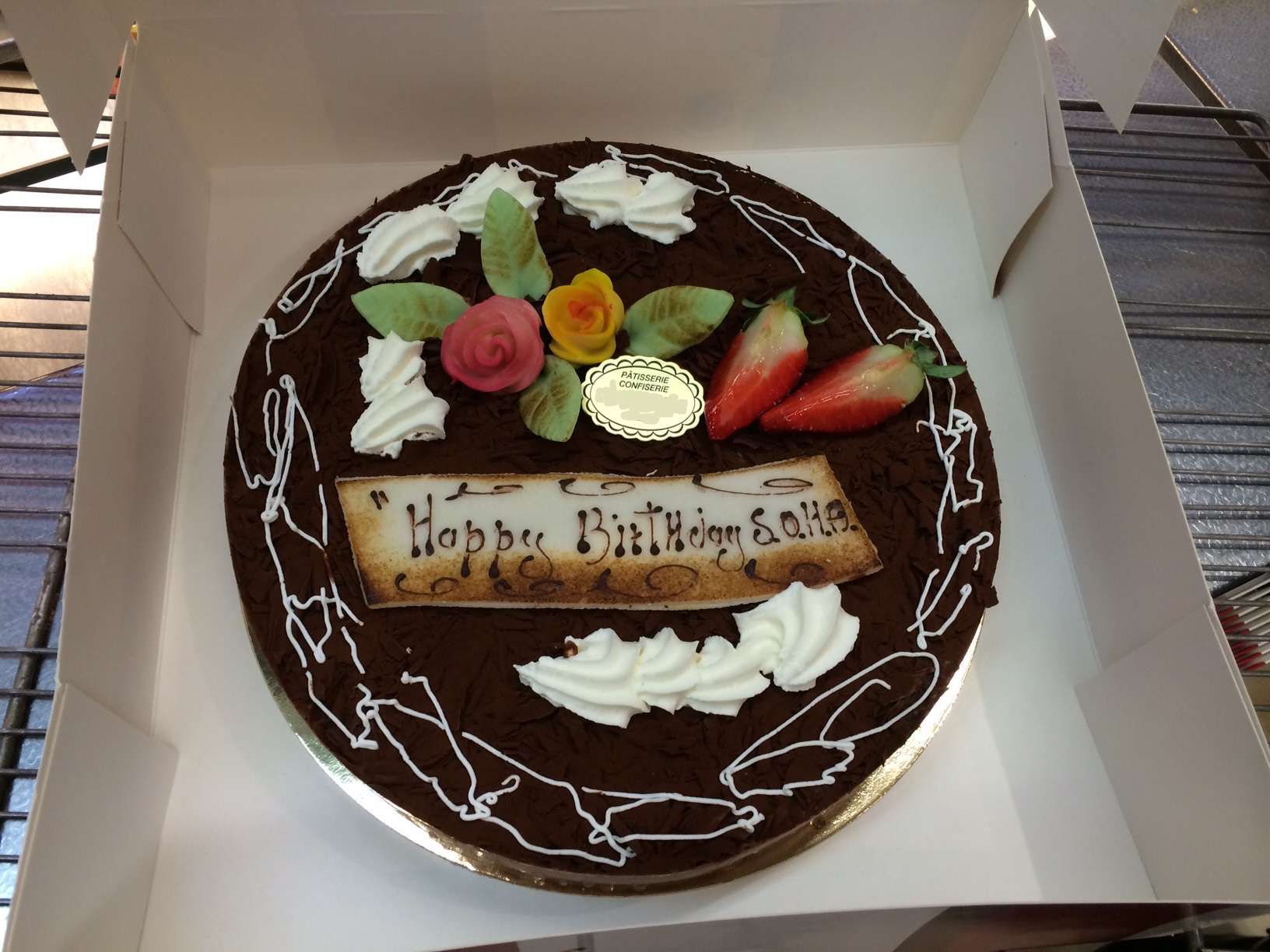 Chocolate birthday Cake (Patisserie) on Request*