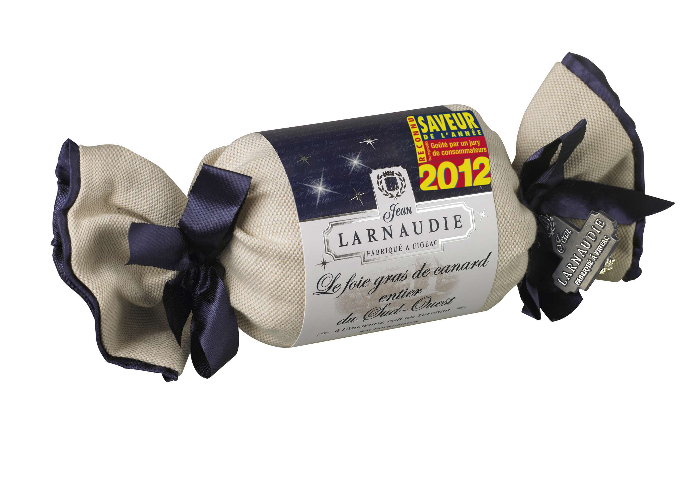 Larnaudie Whole duck foie gras slowly cooked in a cloth (traditional recipe) small 180g