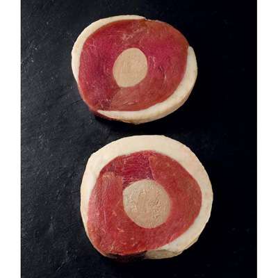 Duck breast tournedos stuffed with foie gras Rossini-style 2x140g