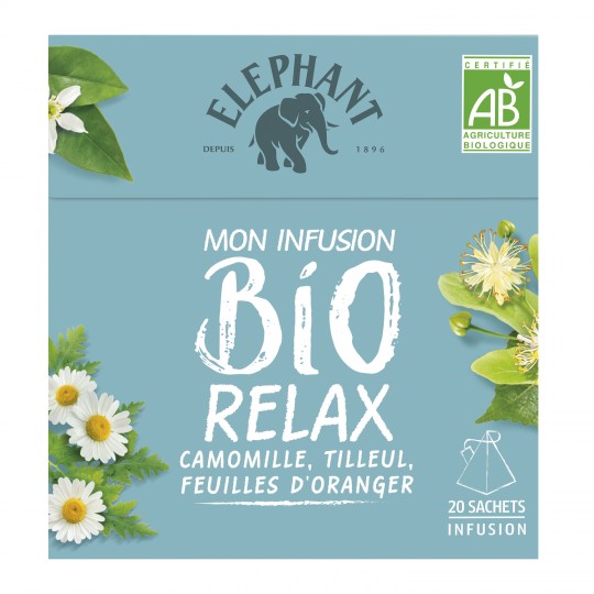 Elephant infusion Organic Tilleul Camomille x 25 sachets 26g