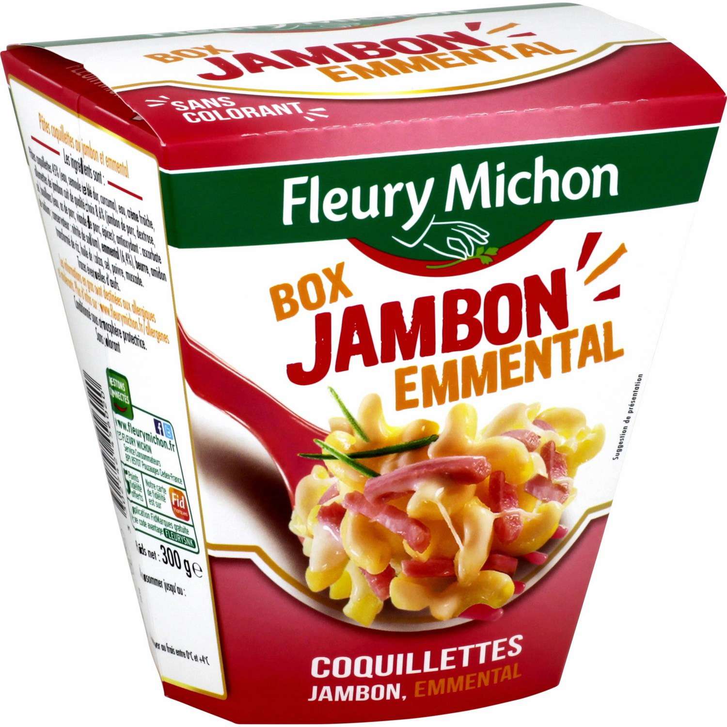 Fleury Michon Pasta box Ham & Emmental 300g
