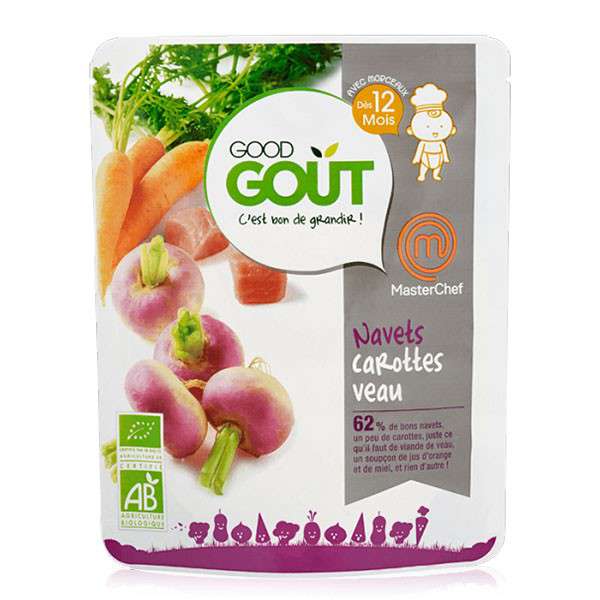 Good Gout Organic Masterchef Recipe Turnip, Carrots, Veal from 12 months 220g