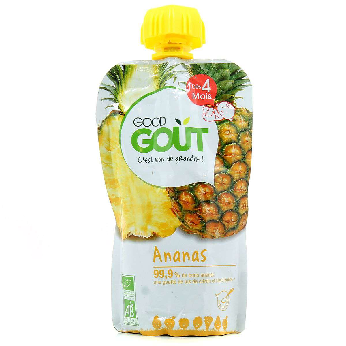 Good Gouter Organic pouch Pineapple from 4 months 120g
