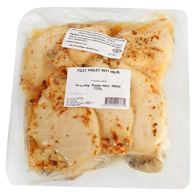 Halal Roast Cooked chicken fillet 1.3kg