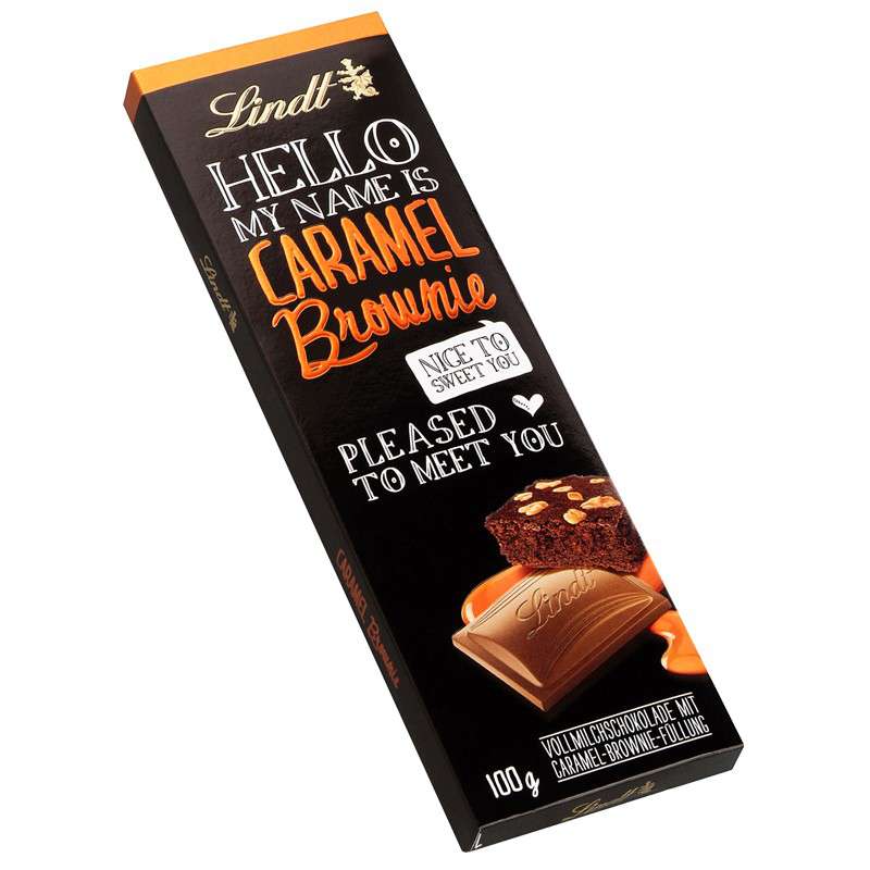 Lindt Hello My name is Caramel Brownie 100g
