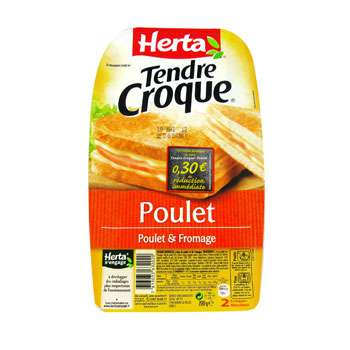 Herta Croque Monsieur Chicken & Cheese x2 200g