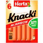Herta Ham flavored Sausages Knacki x6 210g