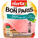 Herta Le Bon Paris ham -25% salt x4 slices 140g