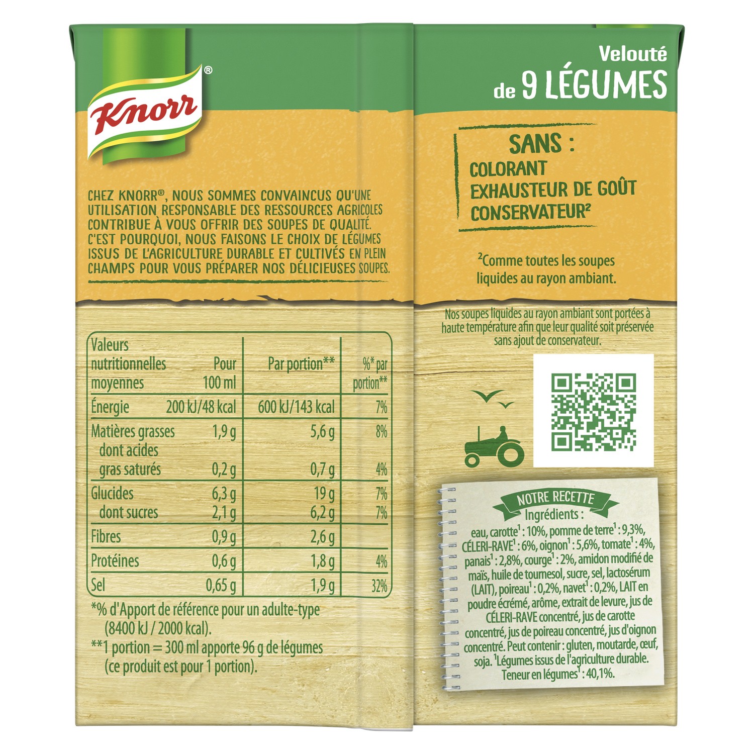 Knorr Veloute 9 vegetable soup 50cl
