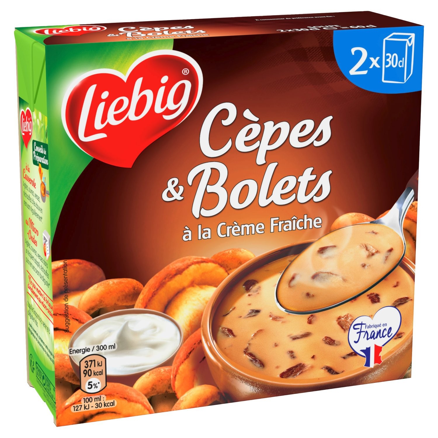 Liebig Porcini mushrooms soup & cream 2x30cl