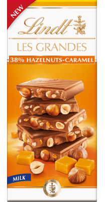 Lindt Les Grandes Hazelnuts & Caramel 150g