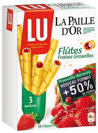 LU Strawberries straws Paille d'or 80g