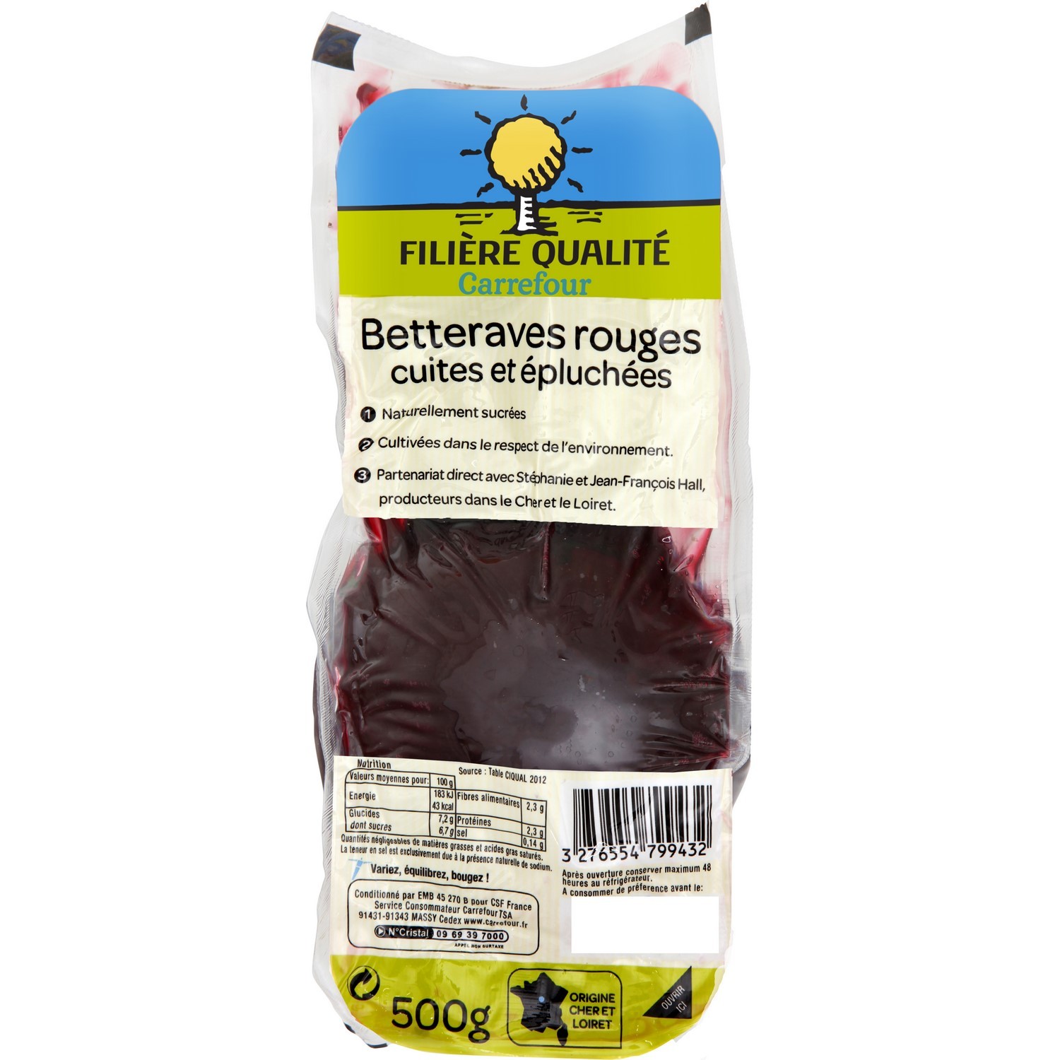 Carrefour or other red peeled Beetroot 500g