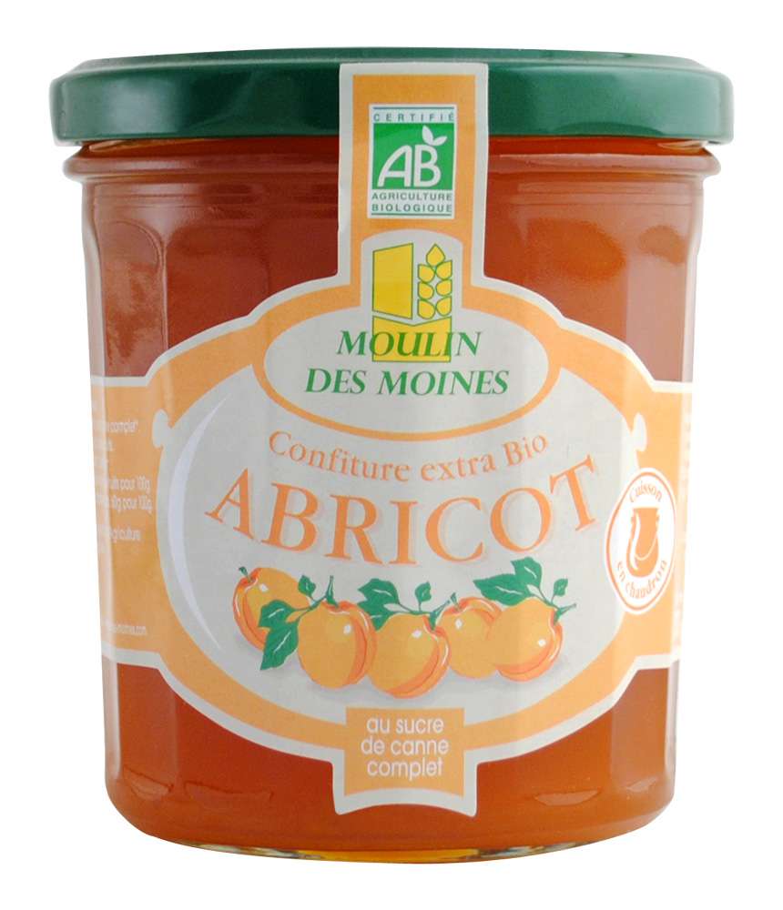 Moulin des Moines Organic Apricot Jam 370g