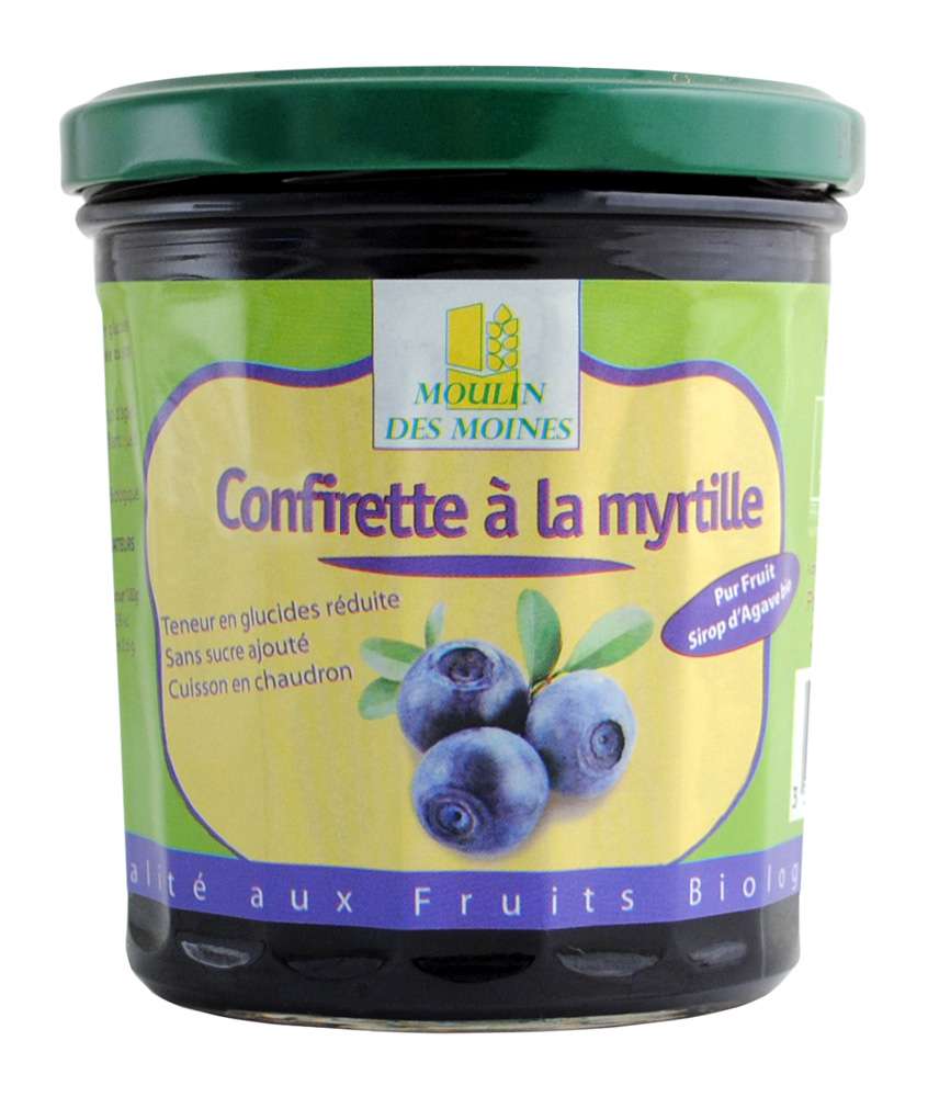 Moulin des Moines Organic Blueberry jam (confiturette) 330g