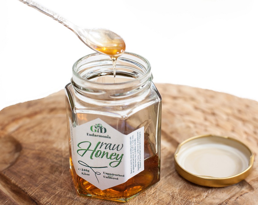 Eudaemonia Raw Honey Unpasteurised Unfiltered 240g