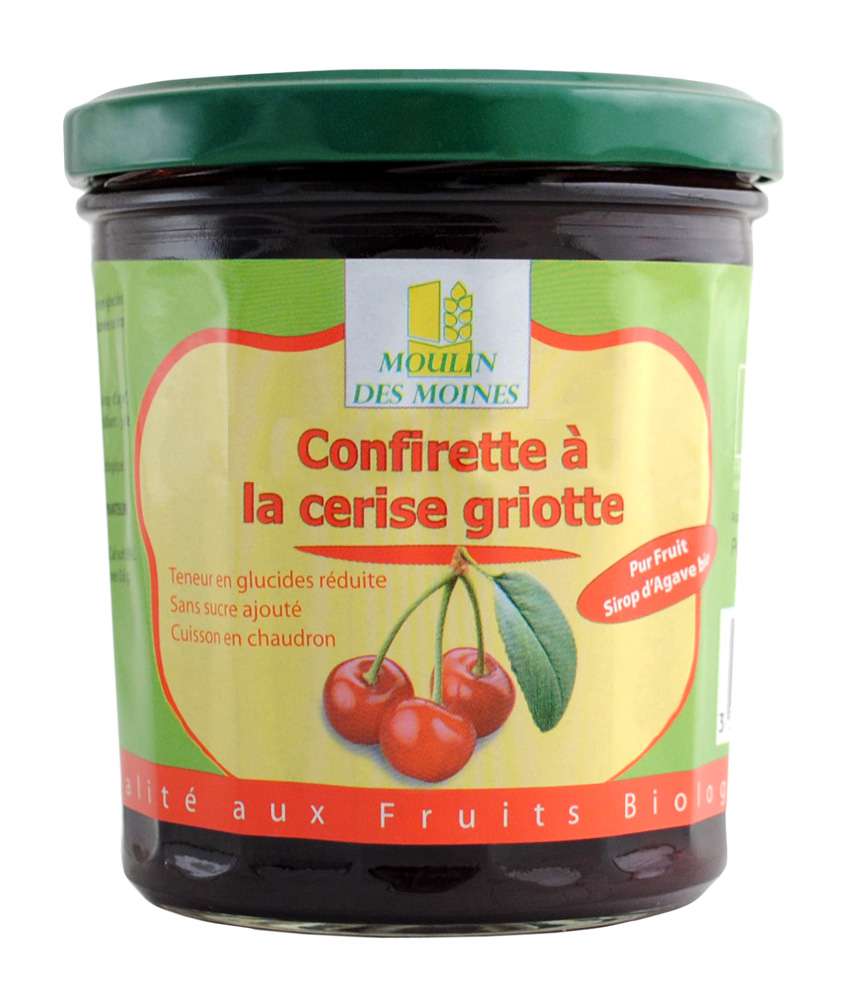 Moulin des Moines Organic Morello Cherry jam (confiturette) 330g