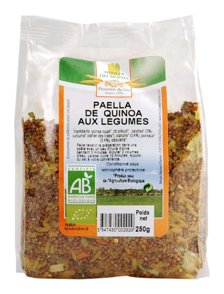 Moulin des Moines Organic Quinoa Paella with vegetables* 250g