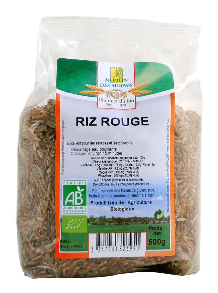 Moulin des Moines Organic Red rice 500g