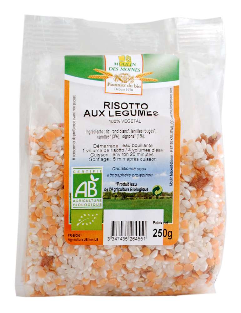 Moulin des Moines Organic Risotto Rice with vegetables 250g